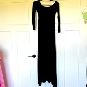 PinkBlush Long-Sleeve Cotton Maternity Maxi Dress